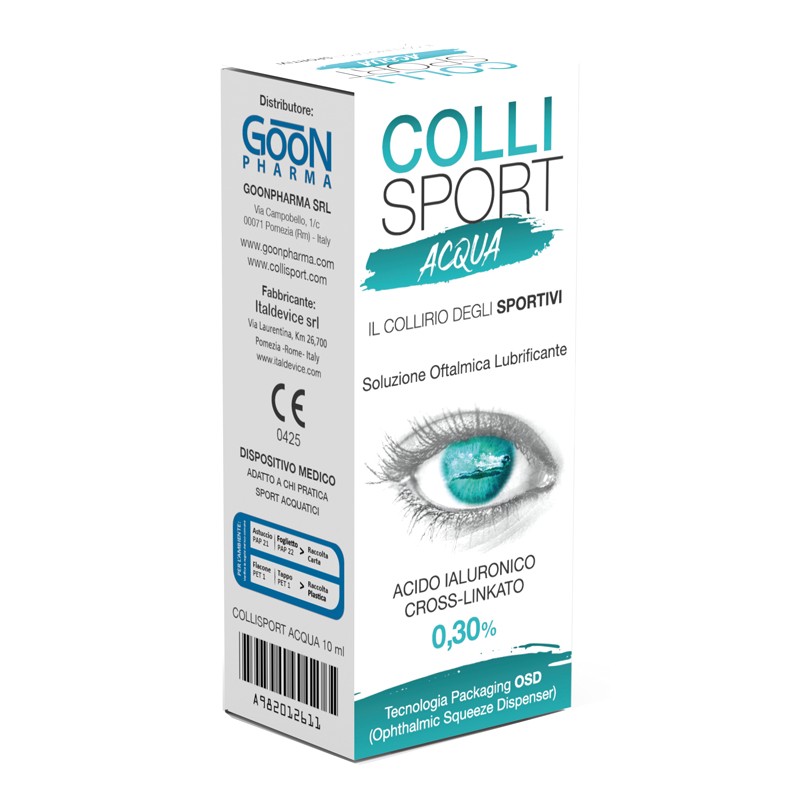 Collisport Acqua Collirio Oftalmico Lubrificante 10ml Collisport Acqua Collirio Oftalmico Lubrificante 10ml