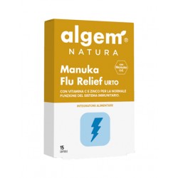 Algem Manuka Flu Relief Urto Integratore per Vie Respiratorie 15 Capsule Algem Manuka Flu Relief Urto Integratore per Vie Respiratorie 15 Capsule