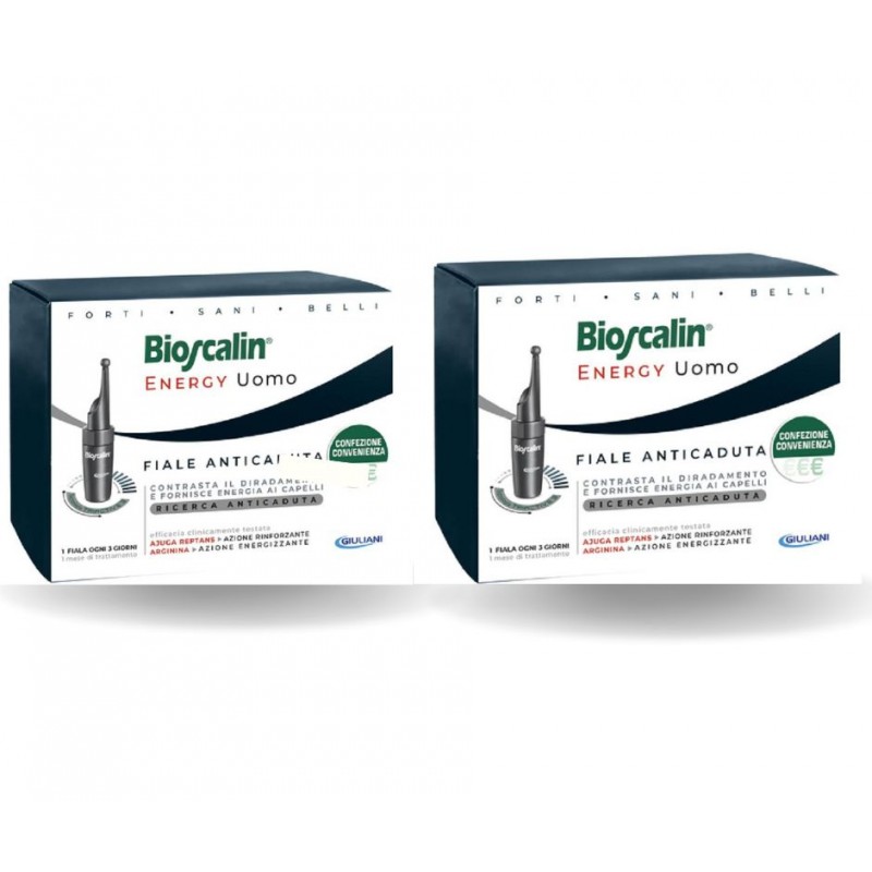 Giuliani Bioscalin Energy Trattamento Anticaduta Uomo Confezione Doppia 20 Fiale Giuliani Bioscalin Energy Trattamento Anticaduta Uomo Confezione Doppia 20 Fiale
