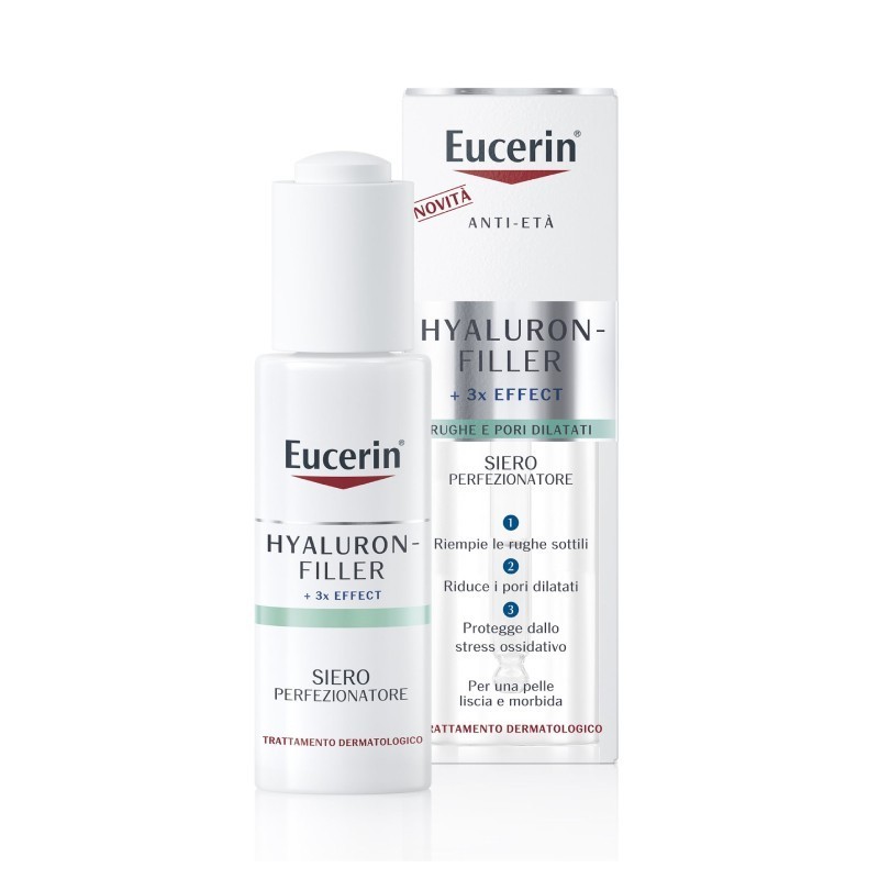 Eucerin Hyaluron Filler 3x Effect Siero Perfezionatore Viso Antirughe 30ml