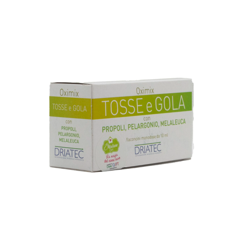 Oximix Tosse Gola Integratore per Vie Respiratorie 10 Flaconcini