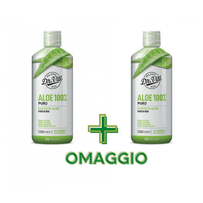 PROMO Marco Viti Aloe 100% Succo Puro Naturale 1000ml+CONFEZIONE OMAGGIO