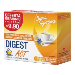 Digest Act Integratore Gonfiore Intestino 30 Bustine Digest Act Integratore Gonfiore Intestino 30 Bustine
