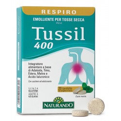 Confezione Tussil 400 Integratore per Vie Respiratorie 20 Compresse Confezione Tussil 400 Integratore per Vie Respiratorie 20 Compresse