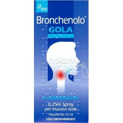 Bronchenolo Gola Spray Antinfiammatorio per Mal di Gola 15ml