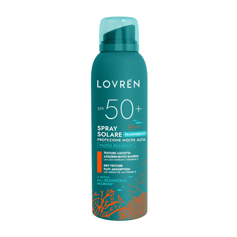 Lovren Spray Solare Viso e Corpo Resistente all'Acqua SPF50 150ml