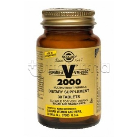Solgar Supplement Alimento VM 2000 per Energia e Forza 30 Tavolette Solgar Supplement Alimento VM 2000 per Energia e Forza 30 Tavolette