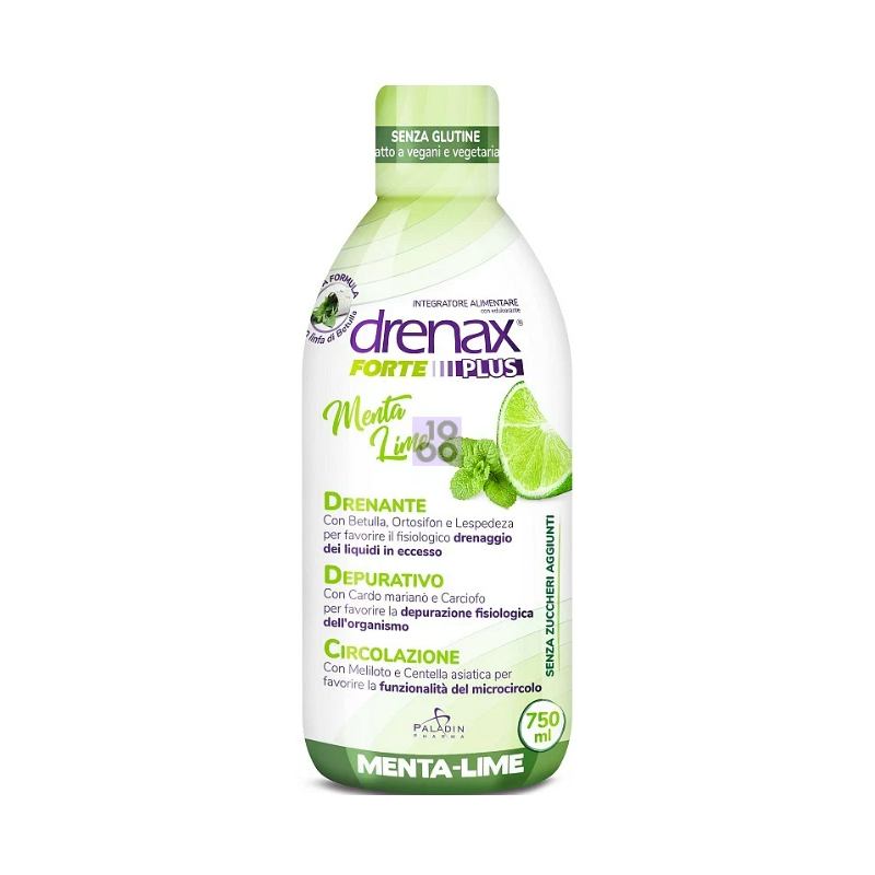 Drenax Forte Plus Integratore Depurativo Gusto Menta e Lime 750ml Drenax Forte Plus Integratore Depurativo Gusto Menta e Lime 750ml