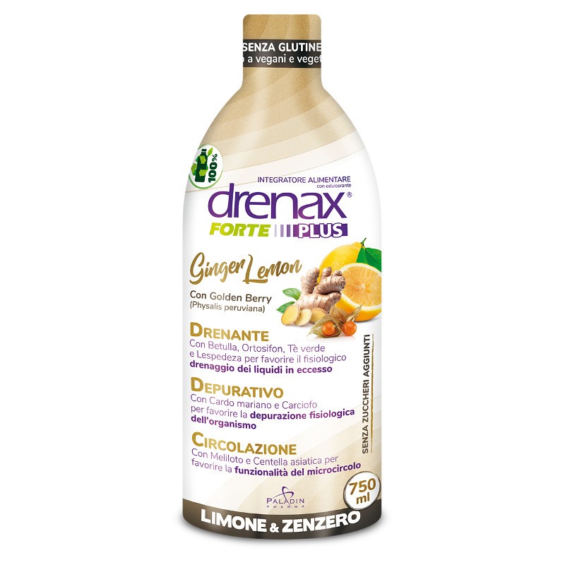 Drenax Forte Plus Integratore Depurativo Gusto Ginger e Limone 750ml Drenax Forte Plus Integratore Depurativo Gusto Ginger e Limone 750ml