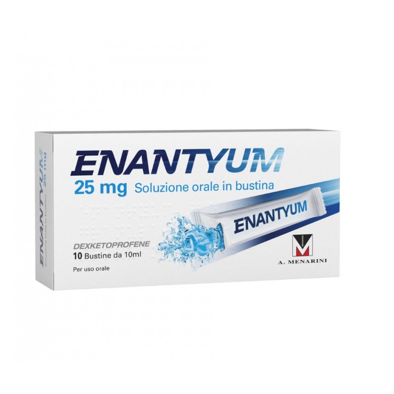 Enantyum per Mal di Testa 10 Bustine Liquide Pronte 25 mg