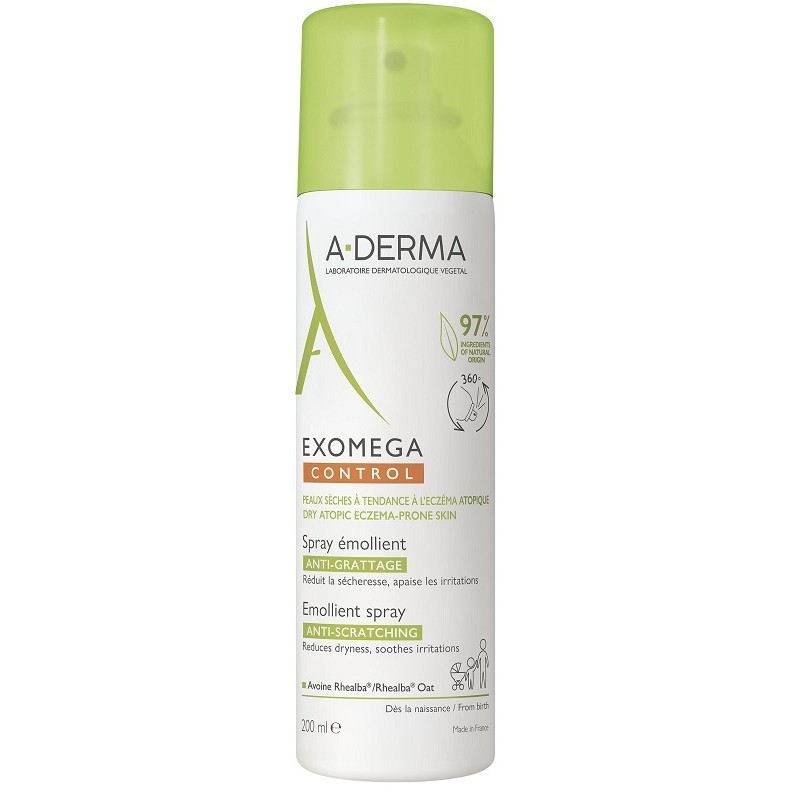 Flacone di Ducray Exomega Spray Emolliente Anti-Grattage 200 ml Flacone di Ducray Exomega Spray Emolliente Anti-Grattage 200 ml