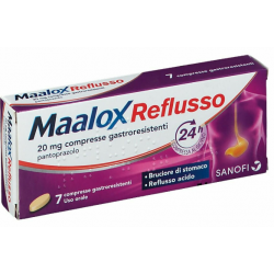 Maalox Reflusso Gastroprotettore per Bruciore di Stomaco e Acidità 7 Compresse 20mg