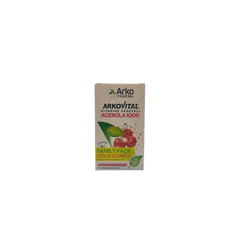 Arkovital Acerola 1000 Vitamina C Formato Famiglia 60 Compresse