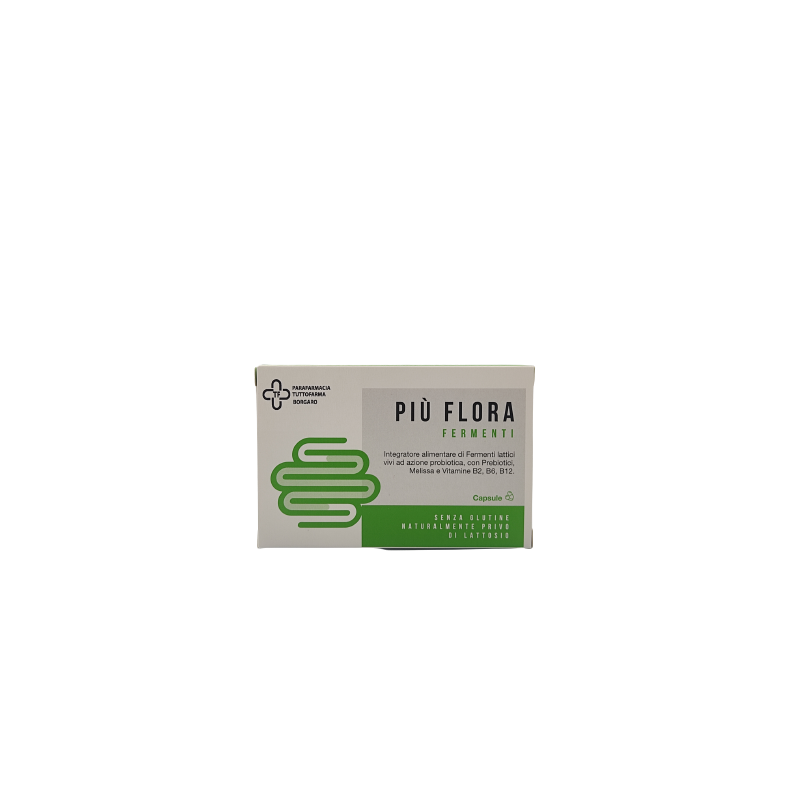 Piu' Flora Integratore con Fermenti Lattici 30 Capsule Piu' Flora Integratore con Fermenti Lattici 30 Capsule