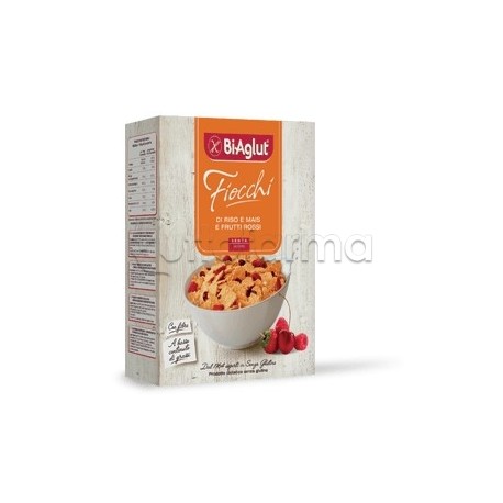 Biaglut Cereali Fiocchi di Riso e Mais con Frutti Rossi Senza Glutine 275g