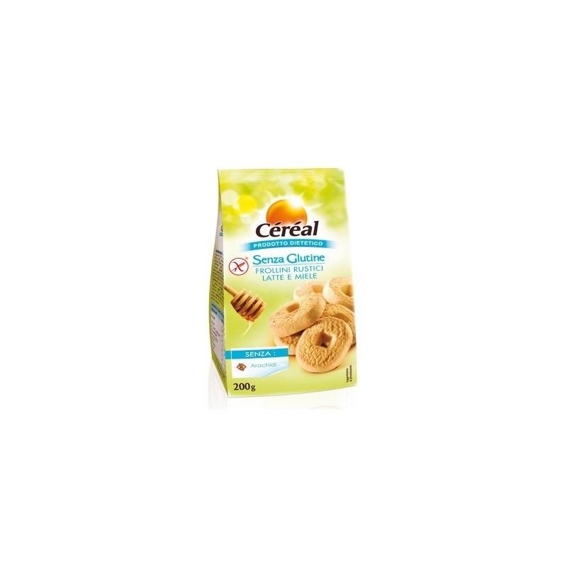 Cereal Frollini Rustici Latte e Miele Senza Glutine 200 Gr