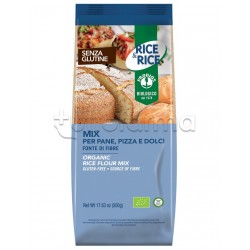 Probios Rice&Rice Preparato con Farina di Riso per Pane e Pizza Senza Glutine 500g
