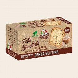 Inglese Fette Biscottate Integrali con Semi di Lino e Girasole Senza Glutine 7 Monoporzioni