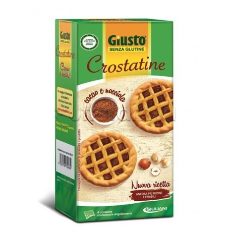 Giusto Crostatine Senza Glutine Cacao e Nocciole 4 Pezzi