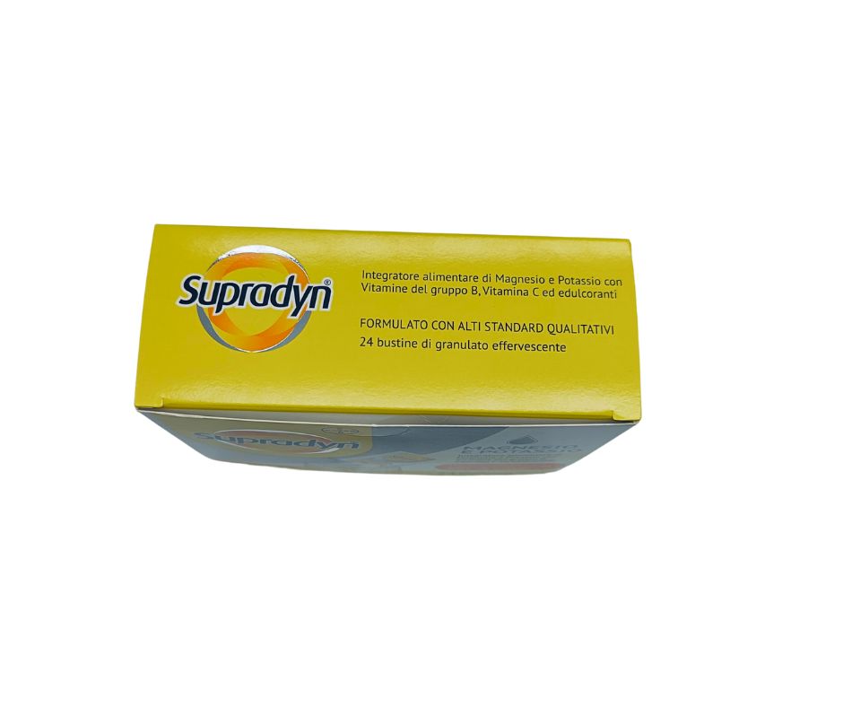 parte superiore della scatola di Supradyn Magnesio e Potassio